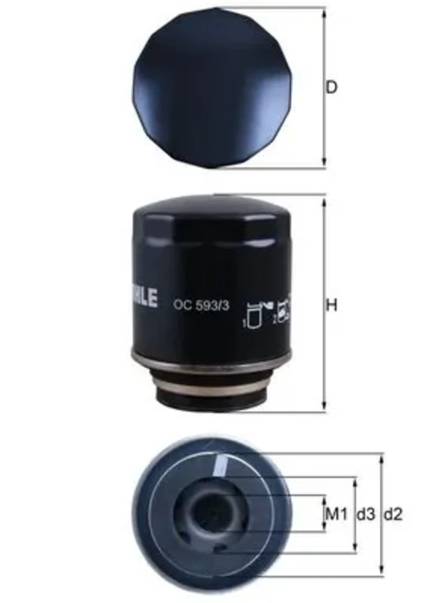OC5933 Mahle Original filtro de aceite