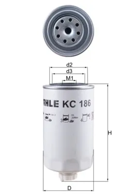 Filtro de combustible MAHLE KC186