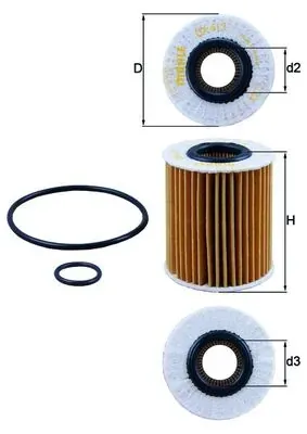 Filtro de aceite OX413D1 Mahle Original