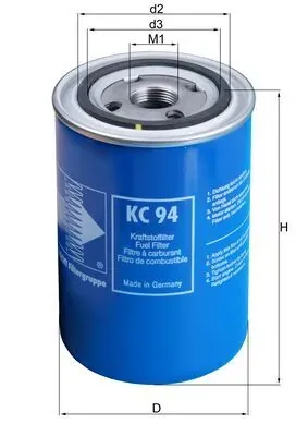 Filtro de combustible MAHLE KC94