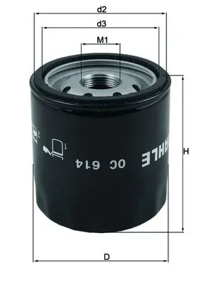 Filtro de aceite OC614 Mahle Original