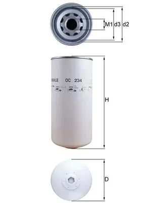 Filtro de aceite OC234 Mahle Original