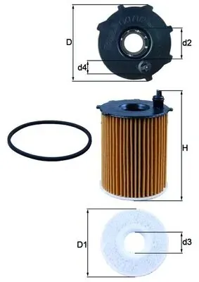 Filtro de aceite OX1712D Mahle Original