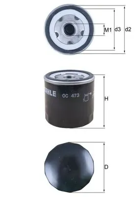 Filtro de aceite OC473 Mahle Original