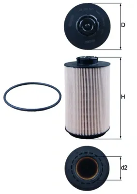 Filtro de combustible MAHLE KX230D