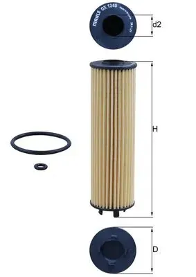 Filtro de aceite OX1340D Mahle Original