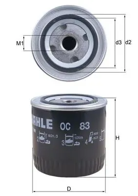 Filtro de aceite OC83 Mahle Original