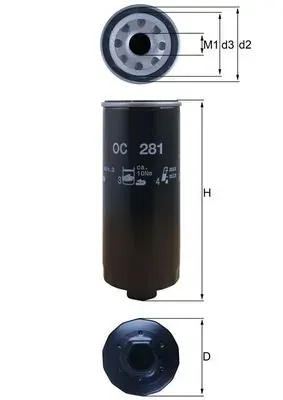 Filtro de aceite OC281 Mahle Original