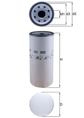 Filtro de aceite OC282 Mahle Original