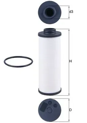 Filtro de transmisión automática HX186D Mahle Original