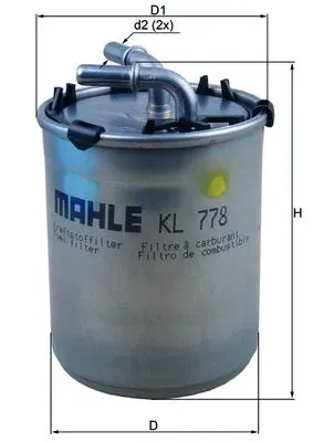 Filtro de combustible MAHLE KL778