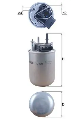Filtro de combustible MAHLE KL1048