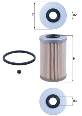 Filtro de combustible MAHLE KX204D