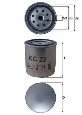 Filtro de combustible KC22 Mahle Original