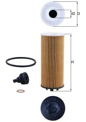 Filtro de aceite OX1238D Mahle Original