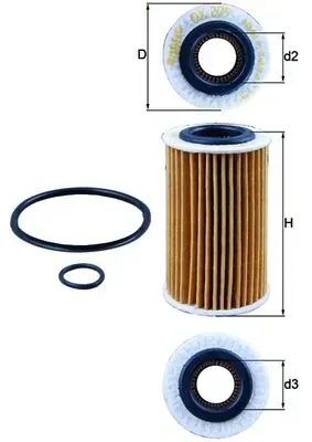 Filtro de aceite OX209D Mahle Original