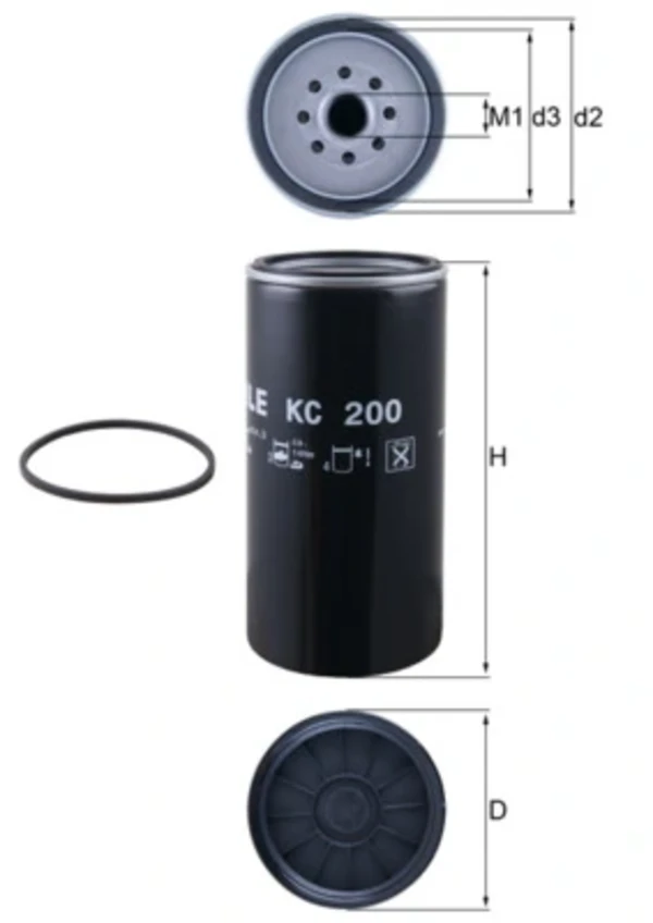 KC200 Mahle Original filtro combustible