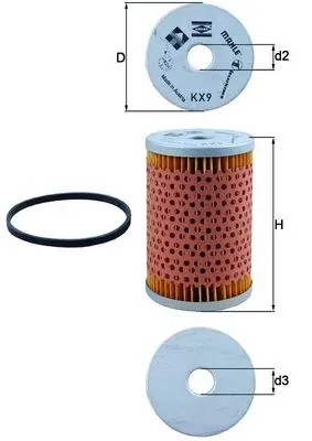 Filtro de combustible KX9D Mahle Original