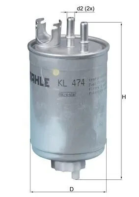 Filtro de combustible MAHLE KL474