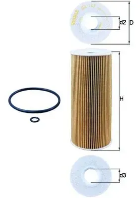 Filtro de aceite OX143D Mahle Original