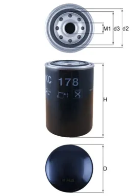 Filtro de combustible KC178 Mahle Original