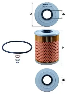 Filtro de aceite OX68D Mahle Original