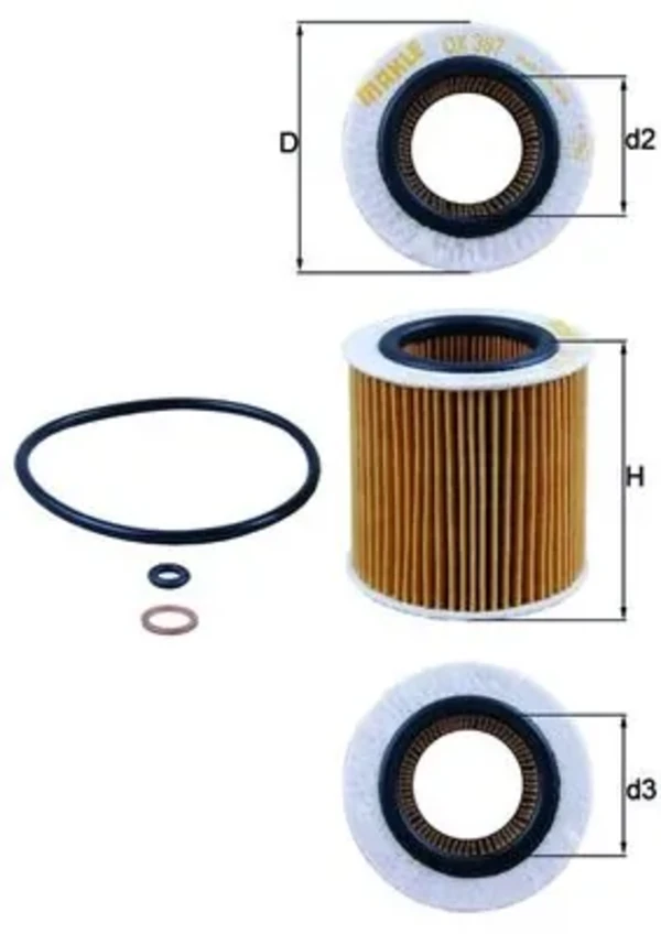Filtro de aceite MAHLE OX387D