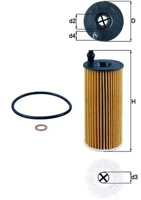 Filtro de aceite OX404D Mahle Original