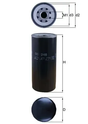 Filtro de aceite OC246 Mahle Original