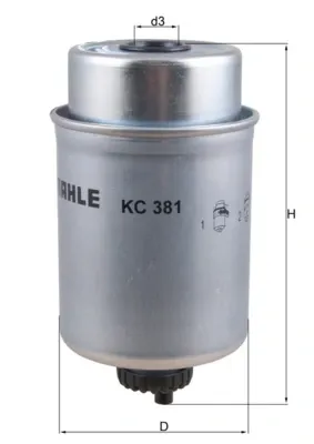 Filtro de combustible KC381 Mahle Original
