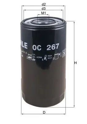 Filtro de aceite OC267 Mahle Original