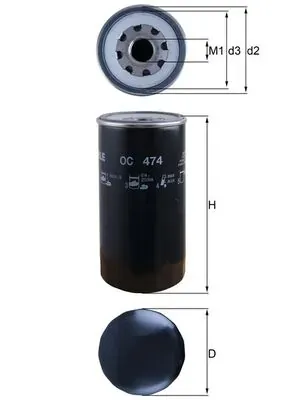 Filtro de aceite OC474 Mahle Original