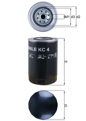 Filtro de combustible MAHLE KC4