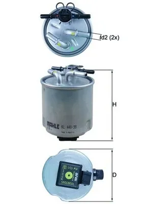 Filtro de combustible KL44039 Mahle Original