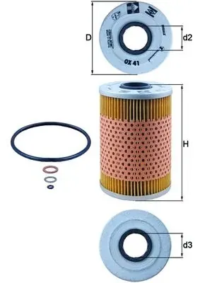 Filtro de aceite OX41D Mahle Original