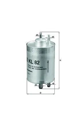 Filtro de combustible MAHLE KL82