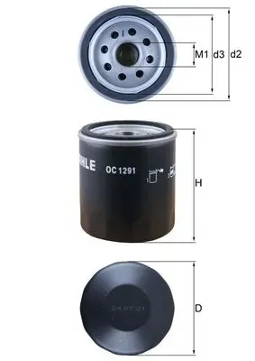 Filtro de aceite MAHLE OC1291