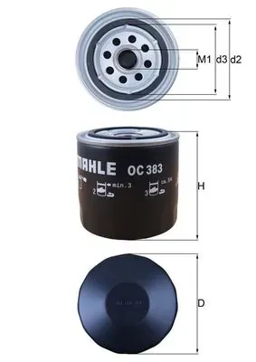 Filtro de aceite OC383 Mahle Original