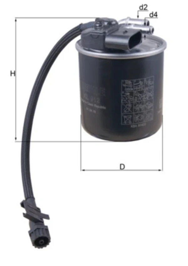 KL912 Mahle Original filtro combustible