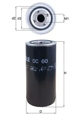 Filtro de aceite OC60 Mahle Original