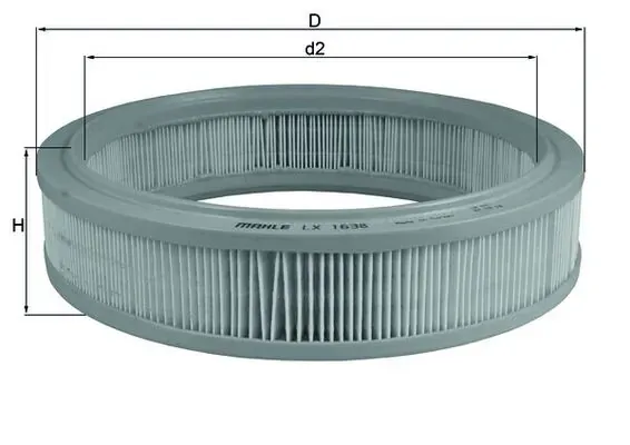 Filtro de aire LX1638 Mahle Original