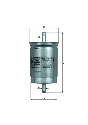Filtro de combustible MAHLE KL171
