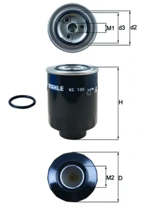 Filtro de combustible KC135D Mahle Original