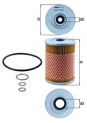 Filtro de aceite OX32D Mahle Original