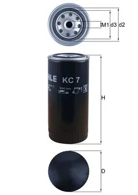 Filtro de combustible MAHLE KC7