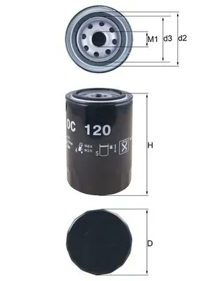 Filtro de aceite OC120 Mahle Original