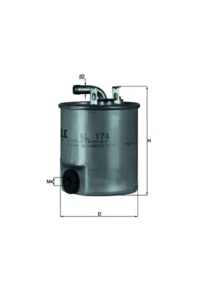 Filtro de combustible MAHLE KL174