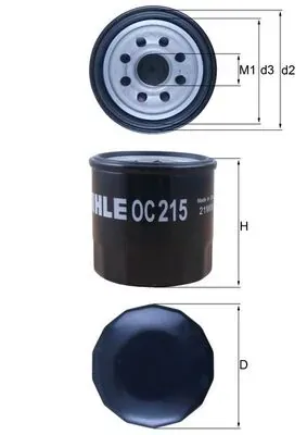 Filtro de aceite MAHLE OC215