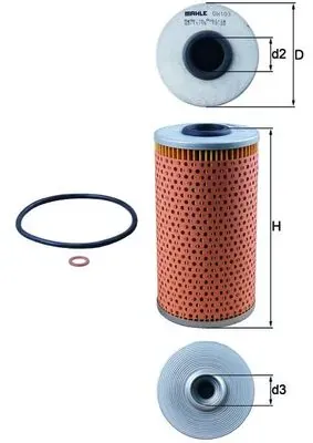 Filtro de aceite OX103D Mahle Original