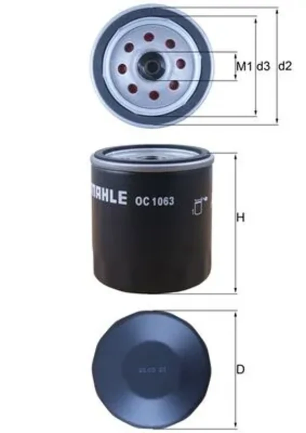 Filtro de aceite MAHLE OC1063